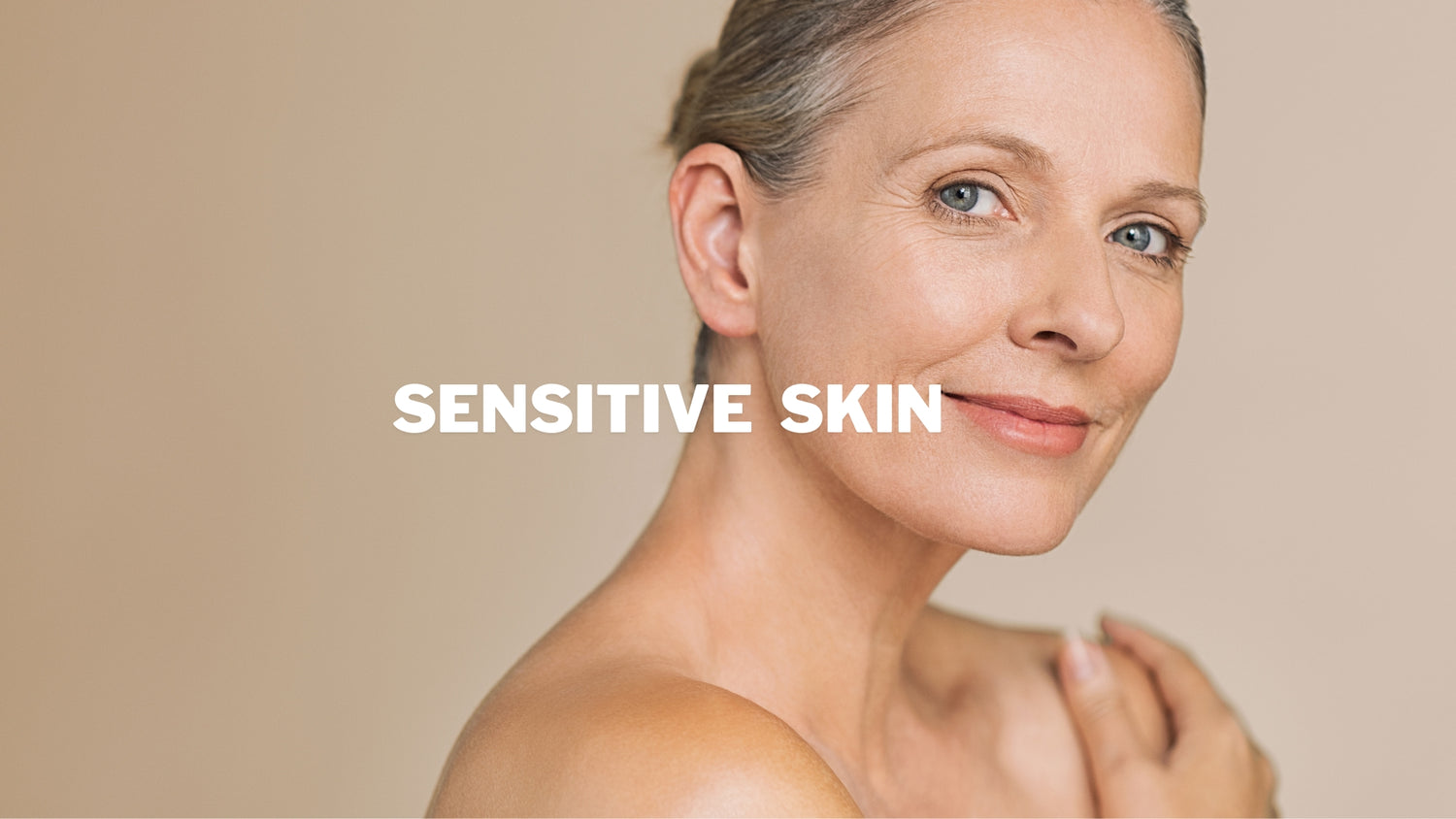 sensitive skin women after using Bree probiotics moisturizer